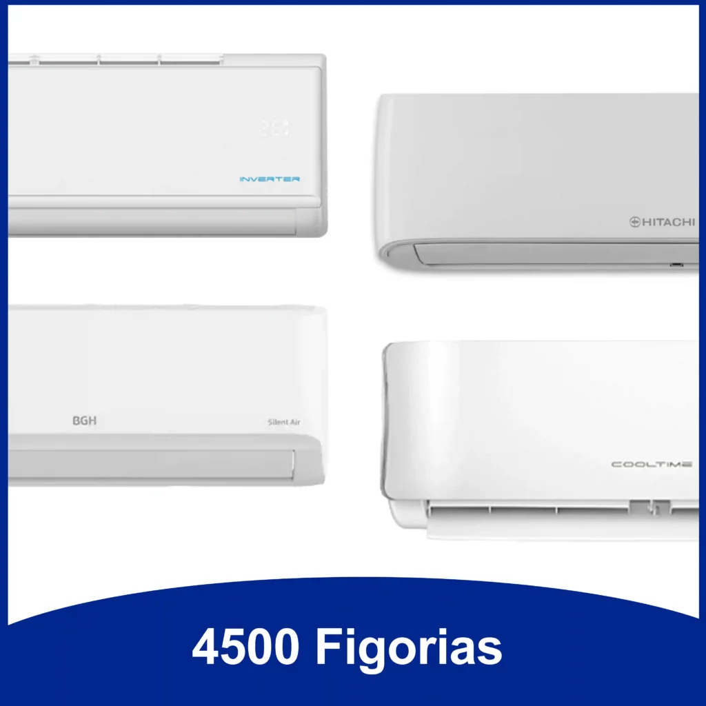 Aire acondicionado de 4500 frigorías eficiente para enfriar grandes espacios.