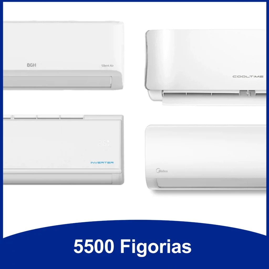 Aire acondicionado de 5500 frigorías eficiente para enfriar salas amplias y locales comerciales.